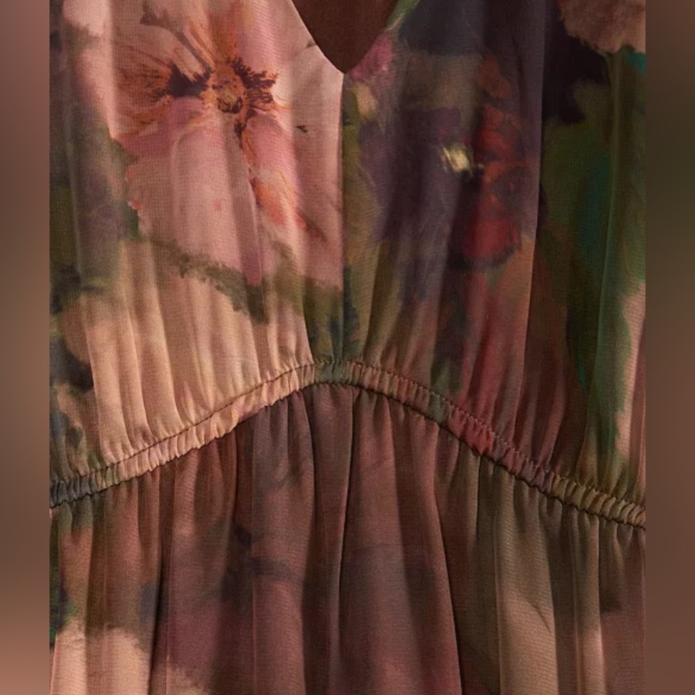 Women's V-Neck Long-Sleeve Maxi Dress NEW WITH TAGS - Picture 3 of 5